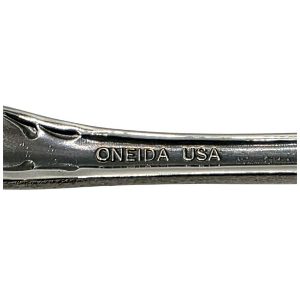 4 Oneida Salad Forks Dessert True Arbor Rose Stainless Flatware Vintage NOS - Picture 4 of 5